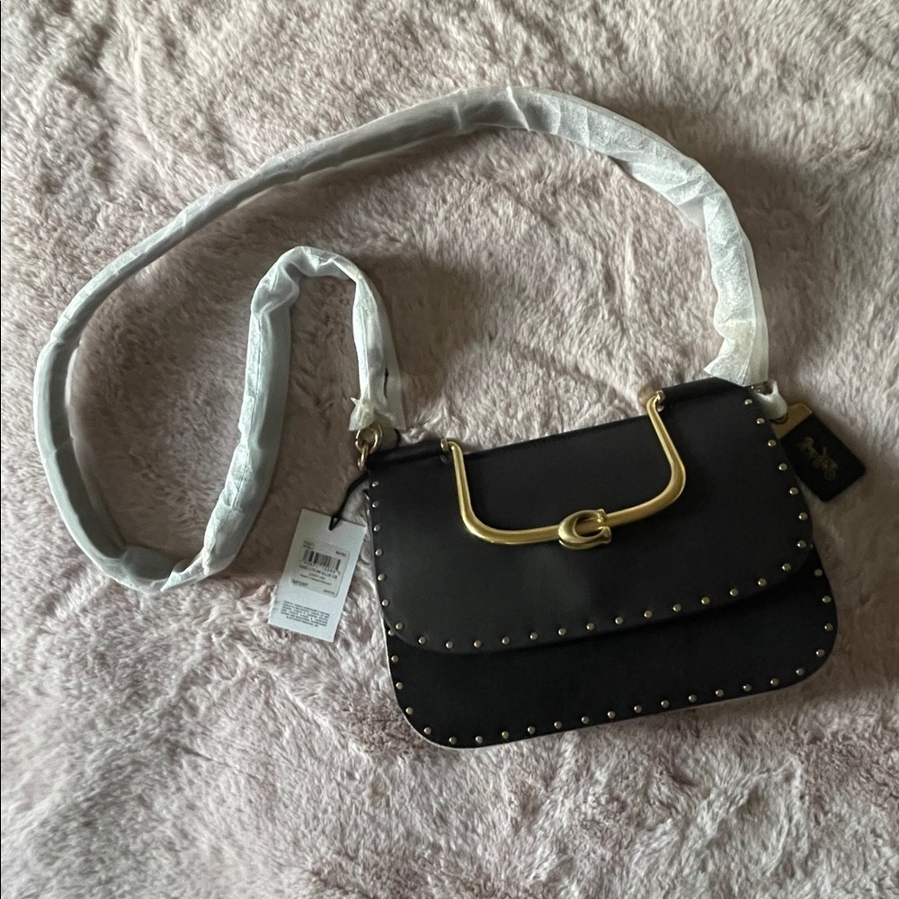 NWT Coach Black Ellie Crossbody with Rivets